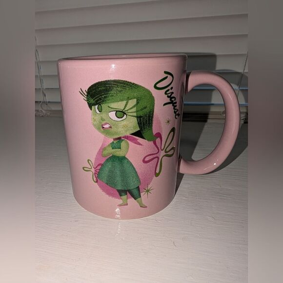 Disney Pixar Inside Out Disgust Pink Mug Pre-owned - Picture 1 of 6